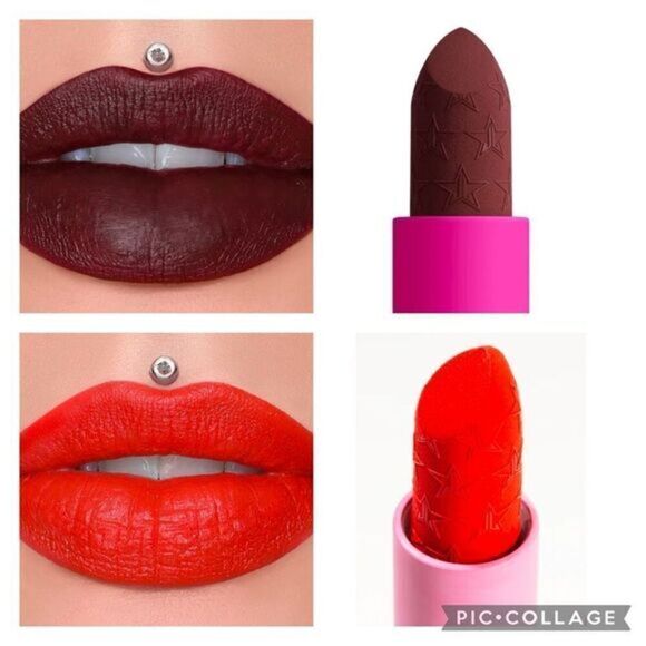 NIB Jeffree Star 2 Velvet Trap Lipstick - Chocolate Fondue & Communion Wine - Picture 1 of 9